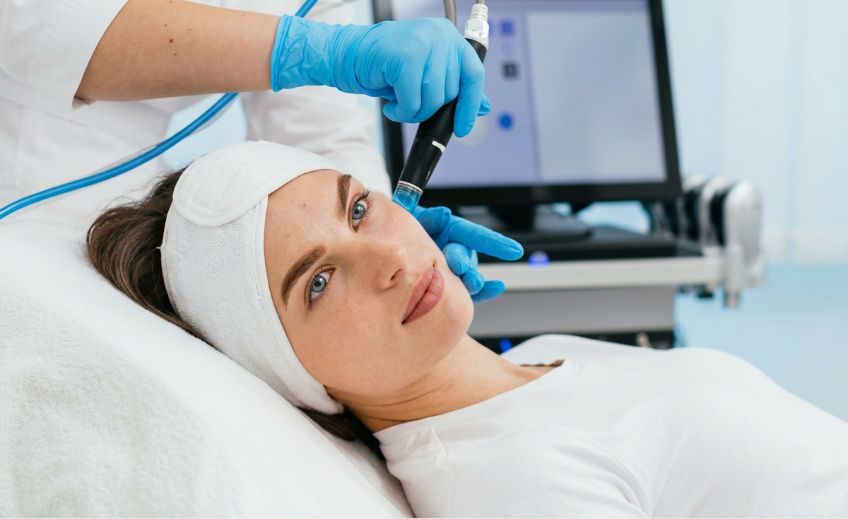 Hydrafacial Syndeo Behandlung im Gesicht
